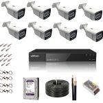 پکیج 8 دوربین مداربسته FULL HD - دید درشب رنگی وارم لایت ( DVR برایتون )