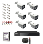 پکیج 6 دوربین مداربسته FULL HD - دید درشب رنگی وارم لایت ( DVR برایتون )