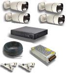 پکیج کامل 4 دوربین مداربسته دید در شب رنگی 2 مگاپیکسل WARM LIGHT ا CCTV AHD PACKAGE 4ch WarmLight