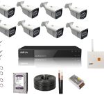 پکیج 8 دوربین مداربسته FULL HD – دید درشب رنگی وارم لایت ( DVR برایتون ) + مودم سیم کارتی
