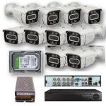 پکیج دوربین مداربسته ۱۰ عددی فول اچ دی مناسب برای باغ و کارخانه و ساختمان/هارد ذخیره+  مودم سیم کارتی
