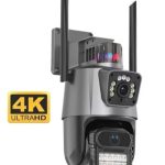 دوربین بی سیم سیم کارت خور دو لنزه چرخشی v380 pro