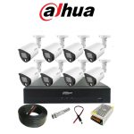 پکیج 8 عددی دوربین مداربسته 5 مگاپیکسل داهوا فول کالر مدل1509TP-LED
