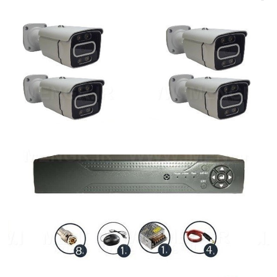 DWSDWSD پک دوربین مداربسته 4 کانال AHD دید در شب رنگی - Image 1