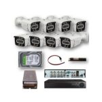 پکیج ۸ دوربین مداربسته فول اچ دی 4k مناسب کارخانه و ساختمان