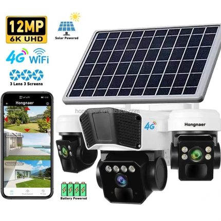 دوربین امنیتی خورشیدی اوکم مدل TL3 با ۳ لنز ۱۲ مگاپیکسل