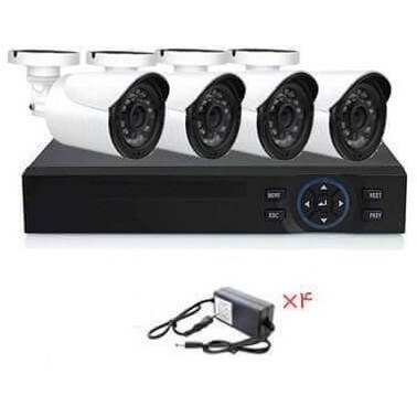 پکیج ۴ دوربین مداربسته آماده نصب