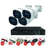 پکیج دوربین مداربسته هایویژن مدل B-B6 5MP (بالت) - 4 عدد دوربین آماده نصب