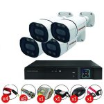 پکیج دوربین مداربسته هایویژن مدل B-B6 5MP (بالت) - 4 عدد دوربین آماده نصب