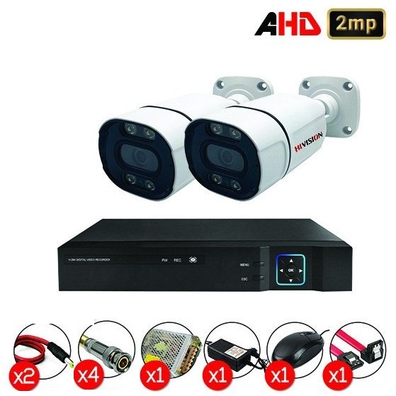 Otr4DcDXpYF44jSC (1) پکیج دوربین مداربسته هایویژن مدل B-B1 2MP (بالت) - 2 عدد دوربین آماده نصب - Image 1
