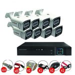 پکیج دوربین مداربسته هایویژن مدل B-K32 5MP (بالت) - 8 عدد دوربین آماده نصب