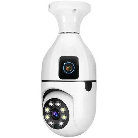 YSuK8TSscOd01vy4 دوربین مدار بسته لامپی چرخشی دو لنز مدل V380 کیفیت ۴ مگاپیکسل - Image 1