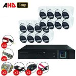 پکیج دوربین مداربسته هایویژن مدل D-D48 5MP (دام) - 16 عدد دوربین با تجهیزات کامل و آماده نصب